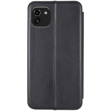 Чехол-книга INVISIBLE PROTECT Leather TPU для Samsung Galaxy A03, Чёрный