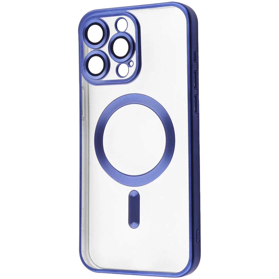 Чехол Metal Matte с MagSafe для iPhone 15 Pro Max, Синий