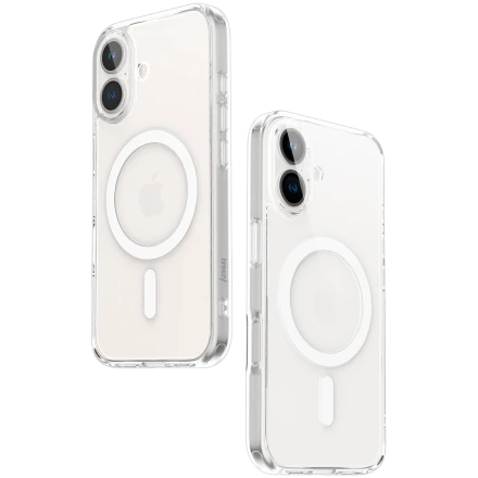 Case BREEZY Crystal Clear Magsafe with MagSafe for iPhone 16 Plus, Clear