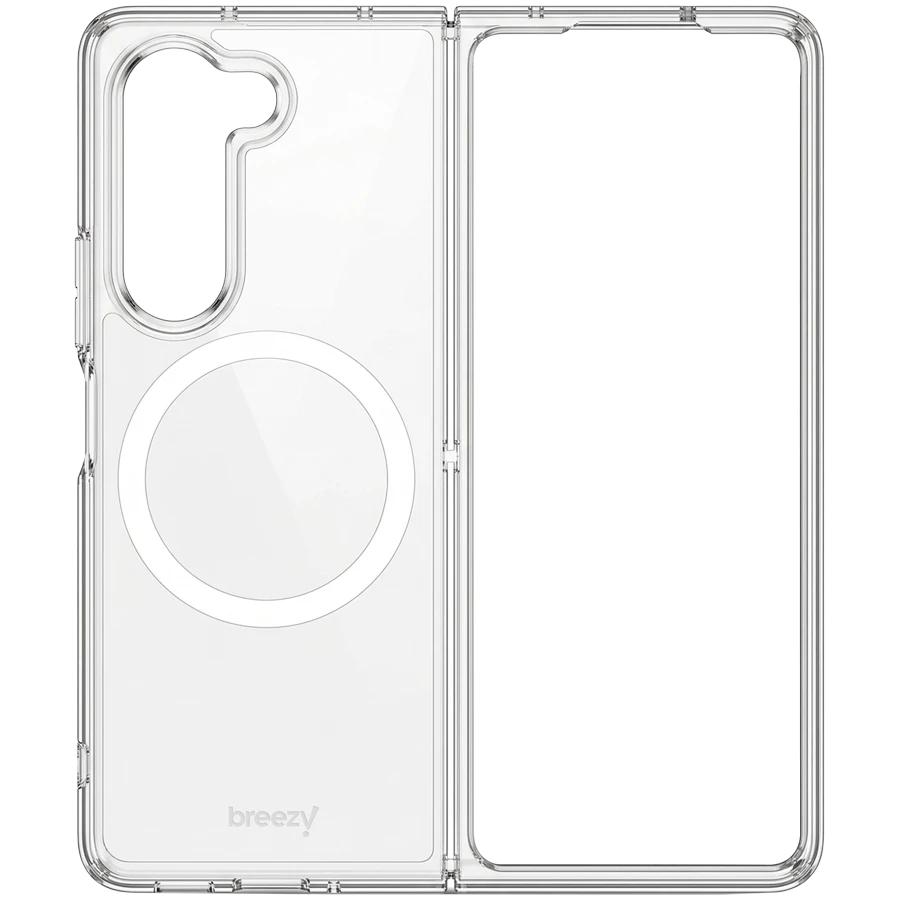 Case BREEZY Crystal Clear Magsafe with MagSafe for Samsung Galaxy Z Fold 6, Clear