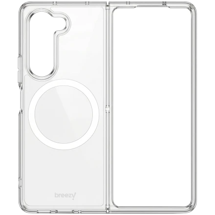 Case BREEZY Crystal Clear Magsafe with MagSafe for Samsung Galaxy Z Fold7, Clear