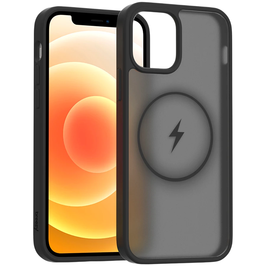 Case BREEZY Premium Matt Phone for iPhone 12 Pro, Black