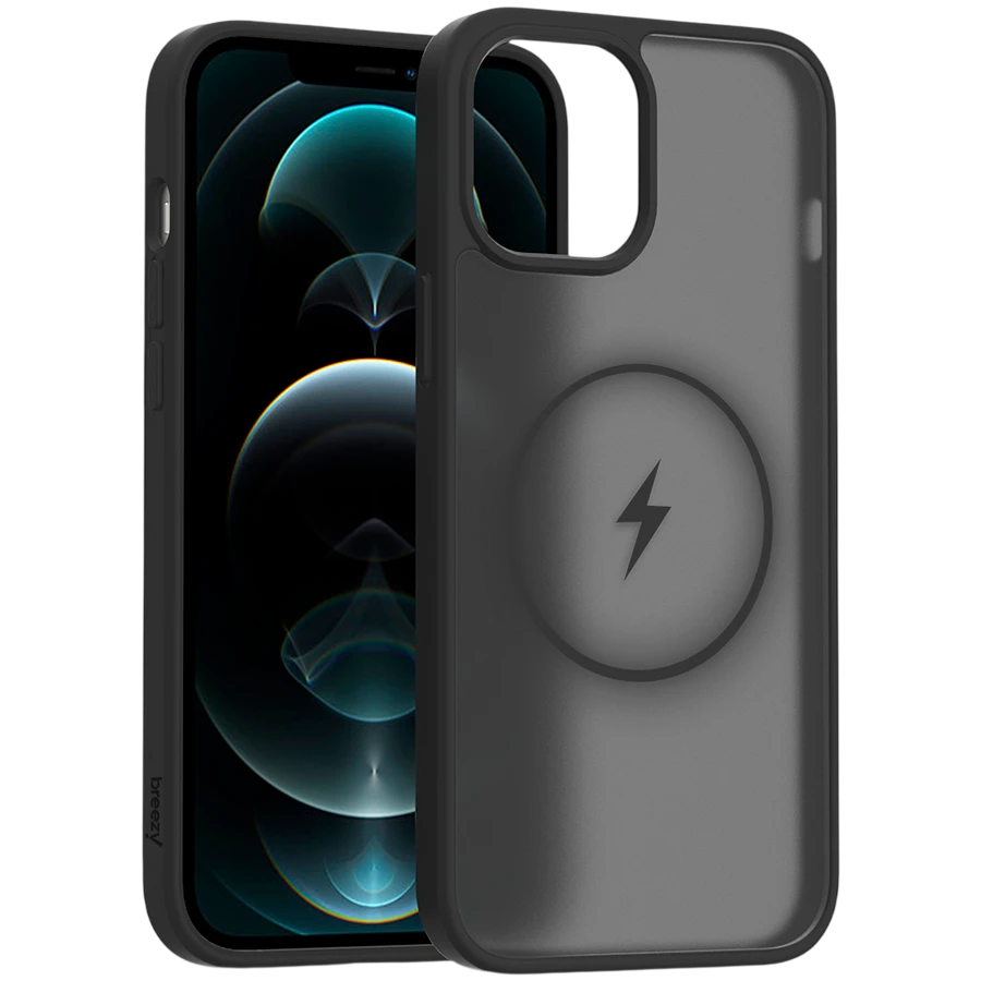 Case BREEZY Premium Matt Phone for iPhone 12 Pro Max, Black
