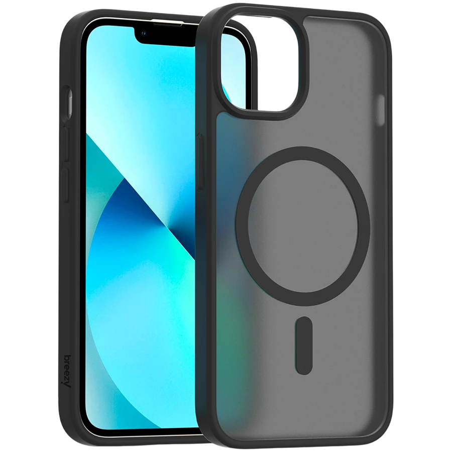 Case BREEZY Premium Matt Phone for iPhone 13/14, Black