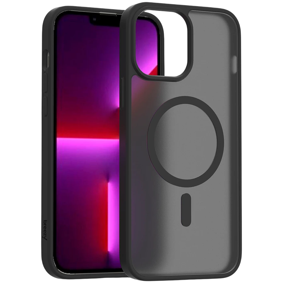 Чехол BREEZY Premium Matt Phone для iPhone 13 Pro Max, Чёрный