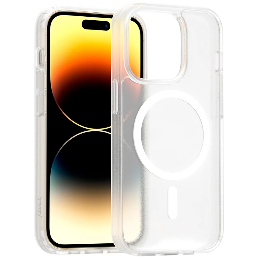 Чехол BREEZY Premium Matt Phone для iPhone 14 Pro, Белый