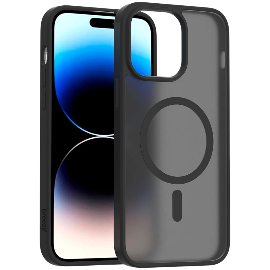Case BREEZY Premium Matt Phone for iPhone 14 Pro Max, Black