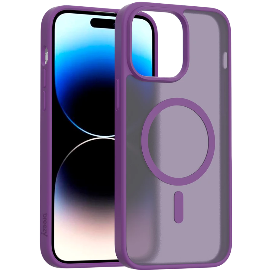 Case BREEZY Premium Matt Phone for iPhone 14 Pro Max, Violet