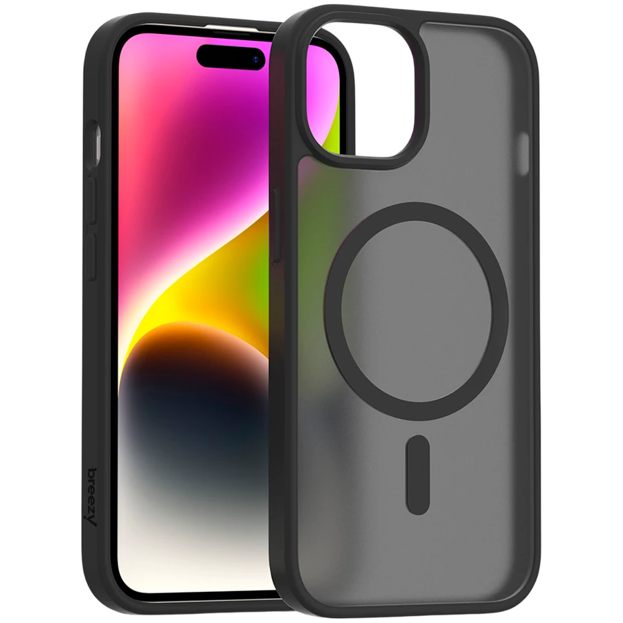 Case BREEZY Premium Matt Phone for iPhone 15, Black