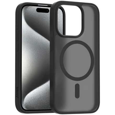Case BREEZY Premium Matt Phone for iPhone 15 Pro, Black