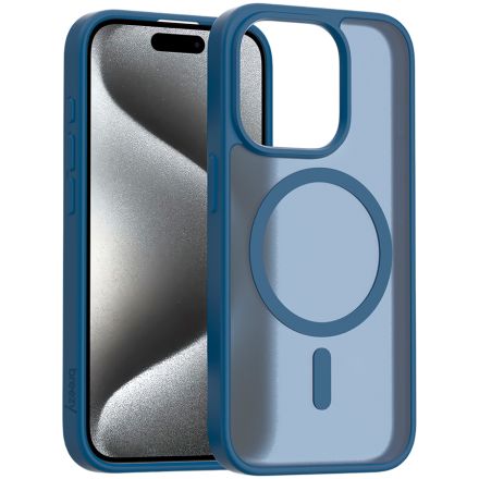 Case BREEZY Premium Matt Phone for iPhone 15 Pro, Blue