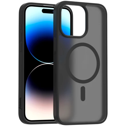 Case BREEZY Premium Matt Phone for iPhone 15 Pro Max, Black