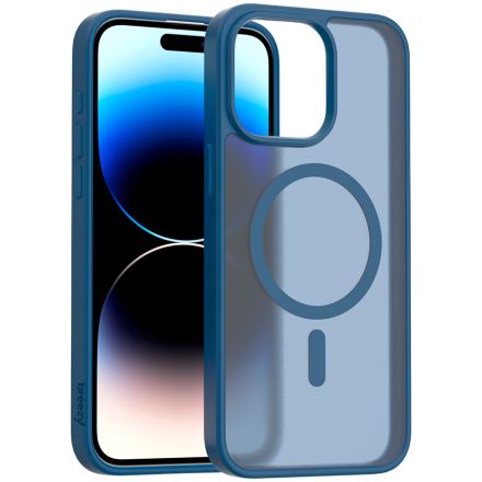 Case BREEZY Premium Matt Phone for iPhone 15 Pro Max, Blue