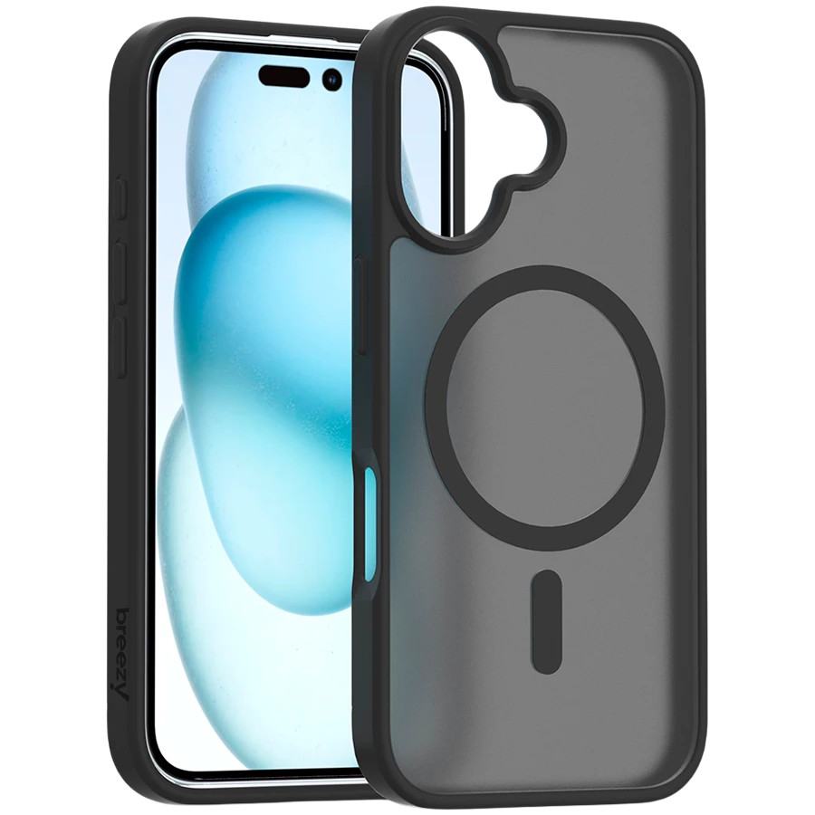 Case BREEZY Premium Matt Phone for iPhone 16, Black