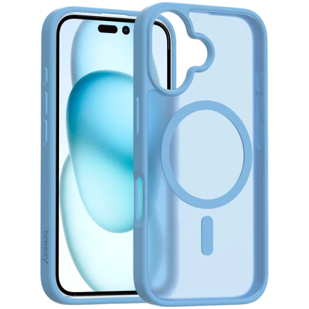Case BREEZY Premium Matt Phone for iPhone 16, Sky Blue