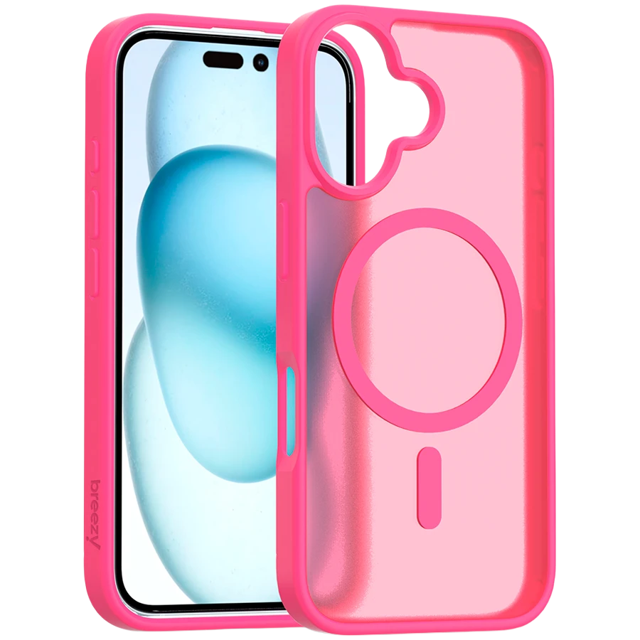 Case BREEZY Premium Matt Phone for iPhone 16, Pink