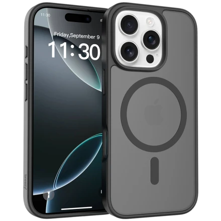 Case BREEZY Premium Matt Phone for iPhone 16 Pro, Black