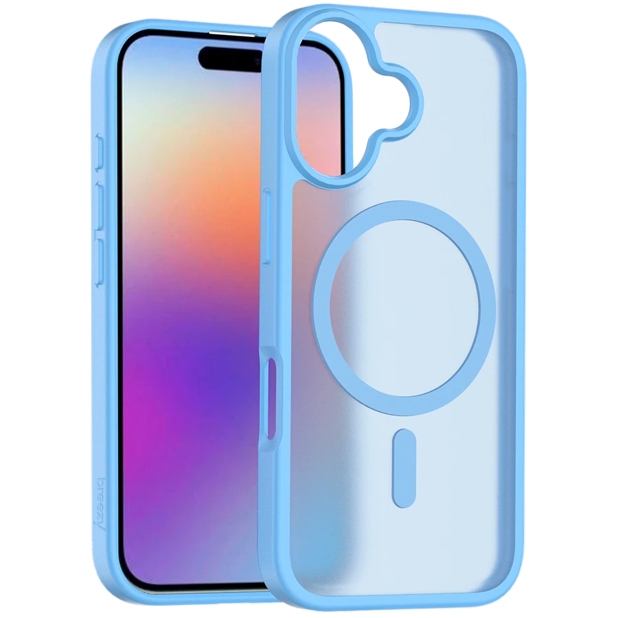 Case BREEZY Premium Matt Phone for iPhone 17, Sky Blue