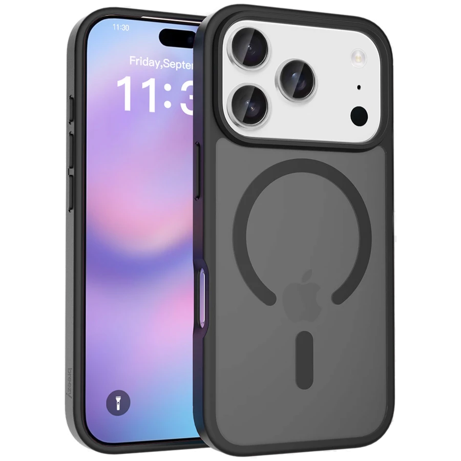 Case BREEZY Premium Matt Phone for iPhone 17 Pro, Black