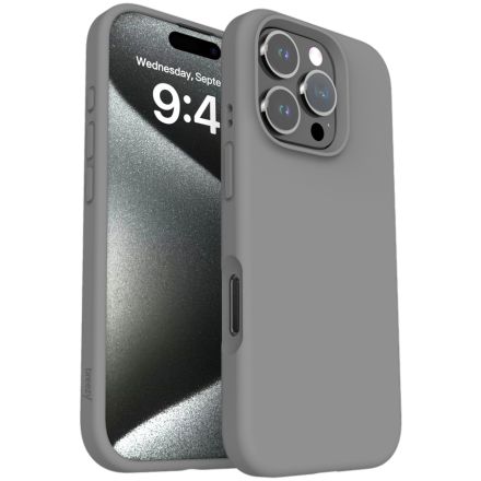 Чехол BREEZY Liquid silicon Magsafe с MagSafe для iPhone 15 Pro, Серый