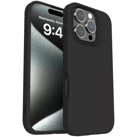 Чехол BREEZY Liquid silicon Magsafe с MagSafe для iPhone 15 Pro Max, Чёрный