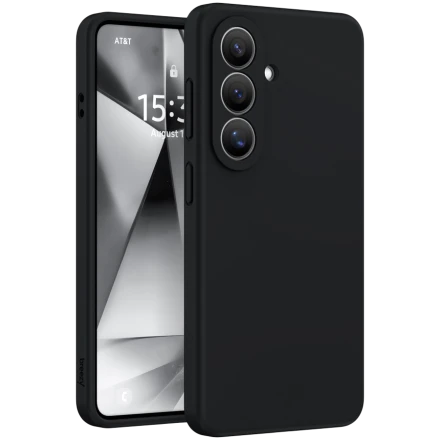 Case BREEZY Liquid silicon Magsafe with MagSafe for Samsung Galaxy S25 Plus, Black
