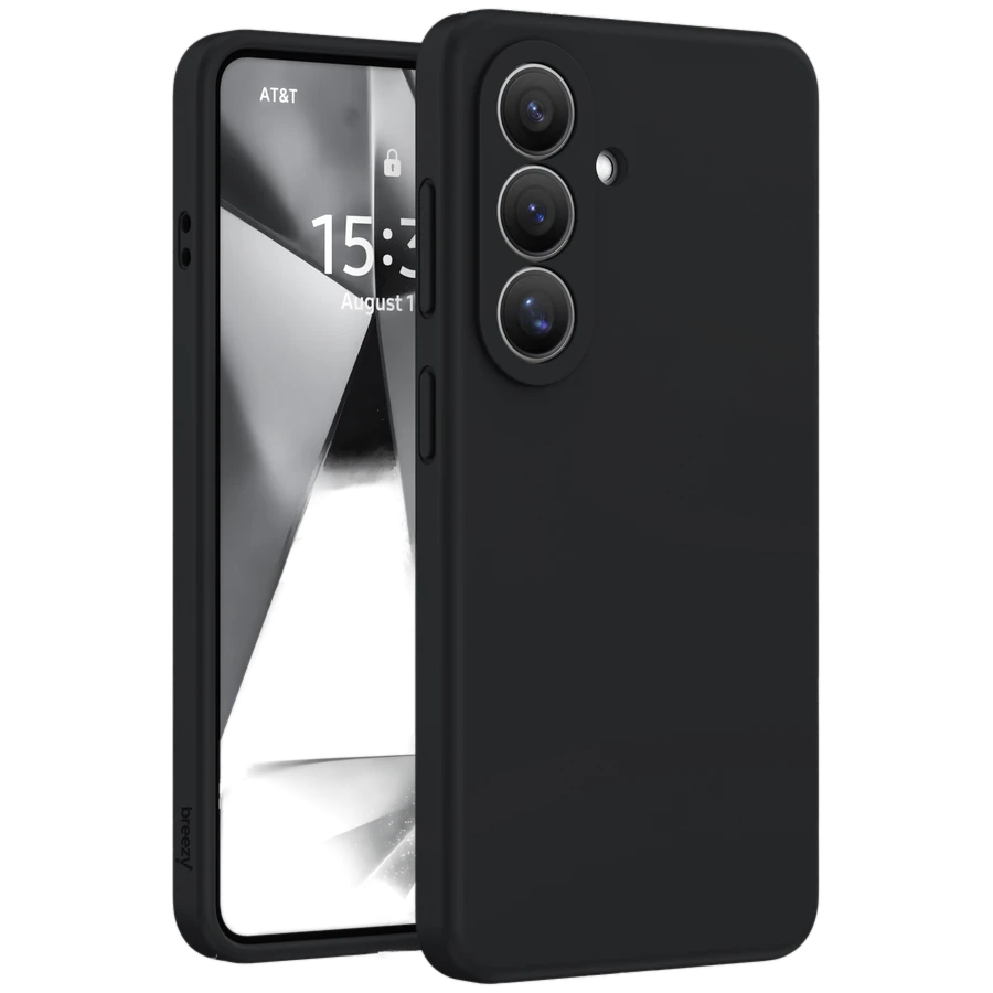 Case BREEZY Liquid silicon Magsafe with MagSafe for Samsung Galaxy S25 Ultra, Black