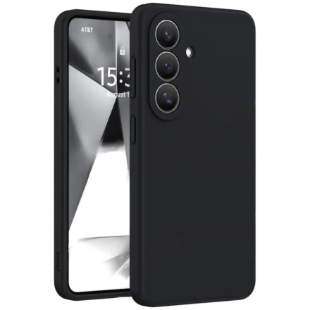 Case BREEZY Liquid silicon Magsafe with MagSafe for Samsung Galaxy S25 Ultra, Black