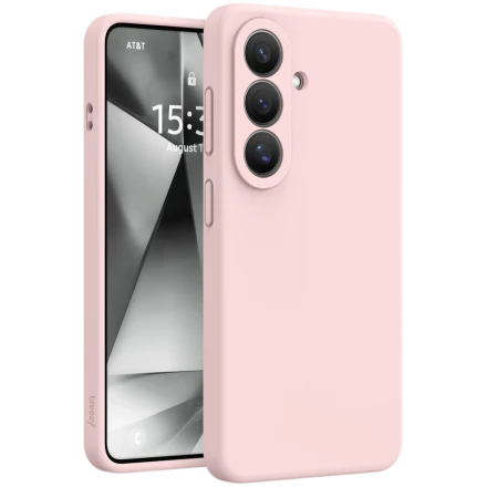 Case BREEZY Liquid silicon Magsafe with MagSafe for Samsung Galaxy S25 Ultra, Peach