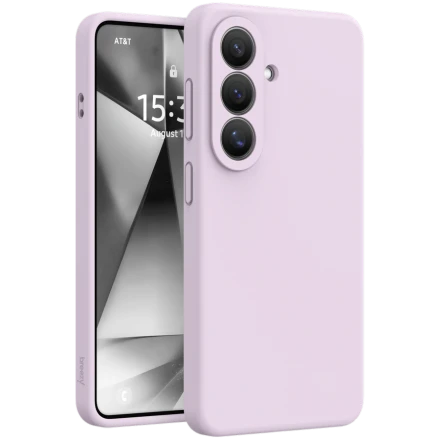 Case BREEZY Liquid silicon Magsafe with MagSafe for Samsung Galaxy S25 Ultra, Purple