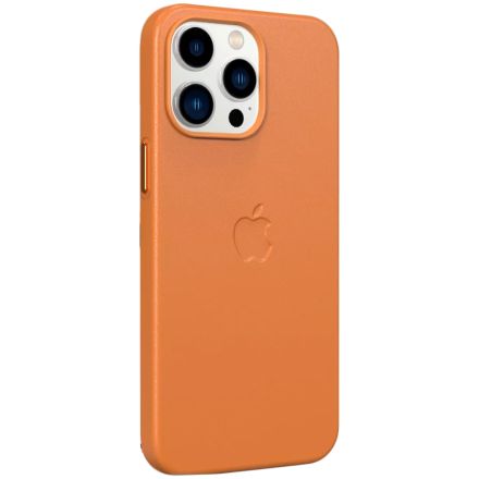 Чехол BINGO Leather Magsafe с MagSafe для iPhone 13 Pro Max, Янтарный