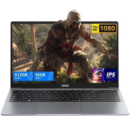 ACEMAGIC, 15" 3840x2160, Intel Processor N97, 16 GB, 512 GB, Intel UHD Graphics, Black