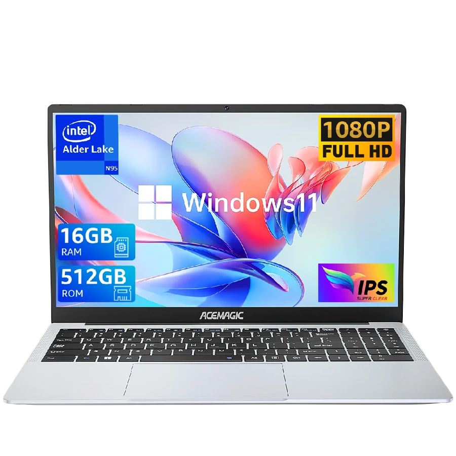 ACEMAGIC, 15", Intel N Processor, 16 GB, Black / 512GB SSD