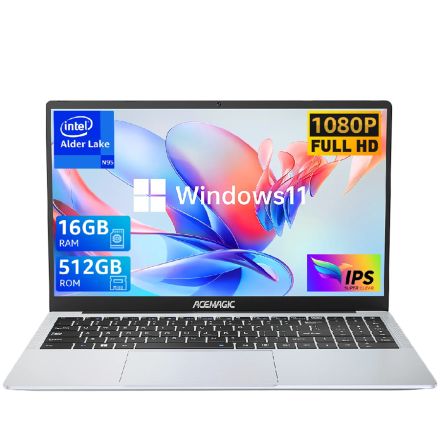 ACEMAGIC, 15", Intel N Processor, 16 ГБ, 512 ГБ, Чёрный