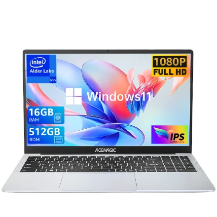 ACEMAGIC, 15", Intel N Processor, 16 GB, Black / 512GB SSD