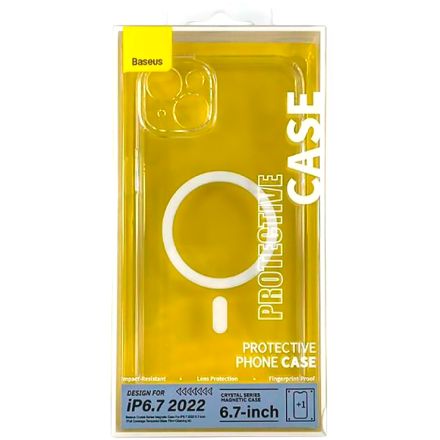 Чехол BASEUS Crystal Magnetic с MagSafe для iPhone 14 Plus, Прозрачный