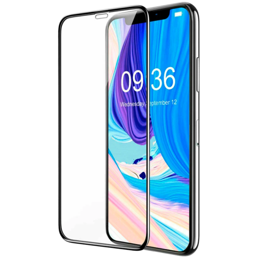 Защитное стекло BREEZY Breezy glass, 3D edge to edge full glue, with kits and paper-pulp package для iPhone X/Xs/11 Pro, Глянцевая, Black Edges