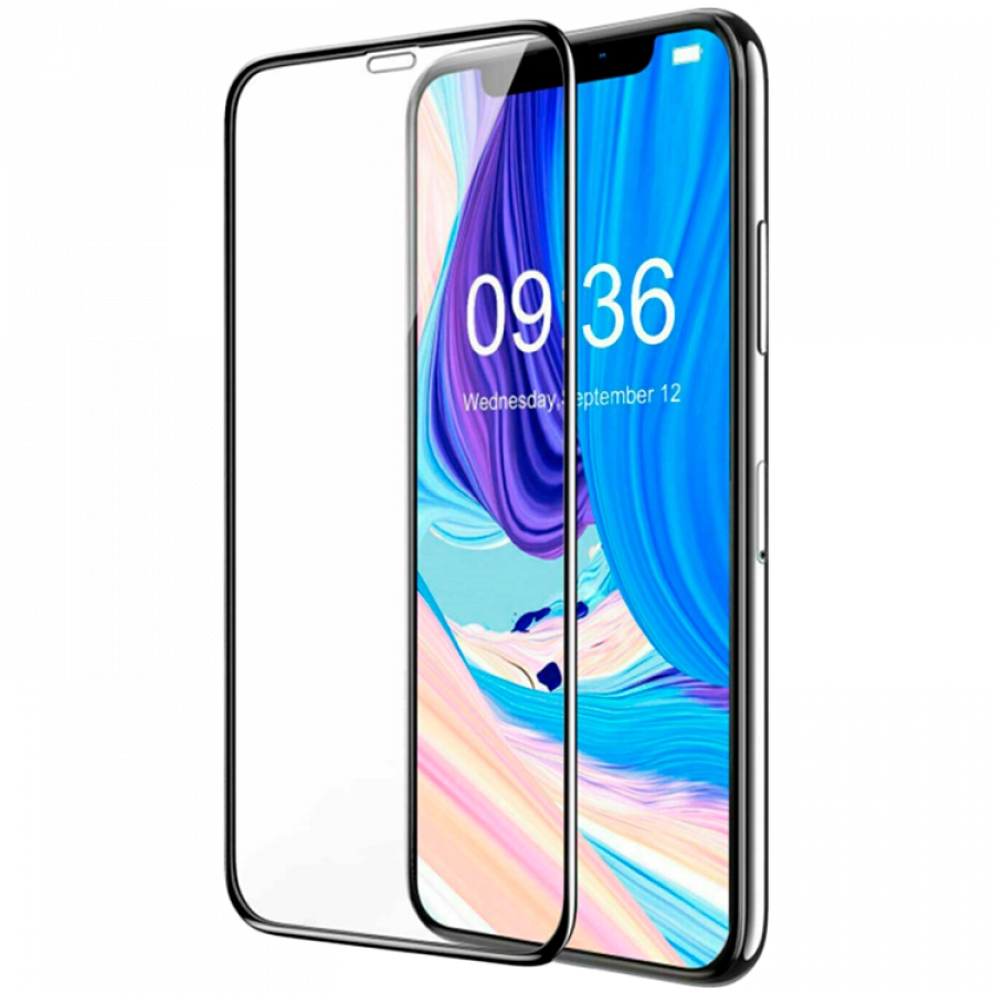 Защитное стекло BREEZY Breezy glass, 3D edge to edge full glue, with kits and paper-pulp package для iPhone Xs Max/11 Pro Max, Глянцевая, Black Edges
