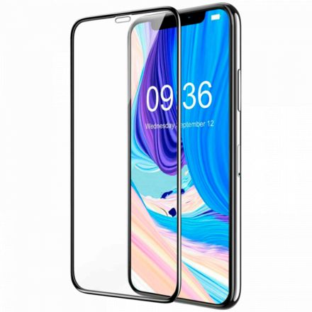 Safety Glass BREEZY Breezy glass, 3D edge to edge full glue, with kits and paper-pulp package для iPhone Xs Max/11 Pro Max, Глянцева, Black Edges в Чернівцях