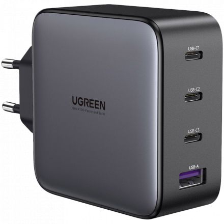 Адаптер питания UGREEN 4*USB/USB-C 3*USB Type C, USB Type-A, 100 Вт