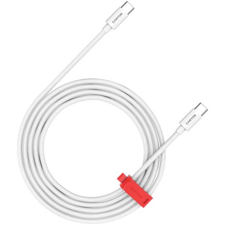 CANYON USB-C to USB-C Cable, Белый, 2м