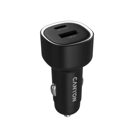 CANYON Car Adapter 2*USB/USB-C, 48 W
