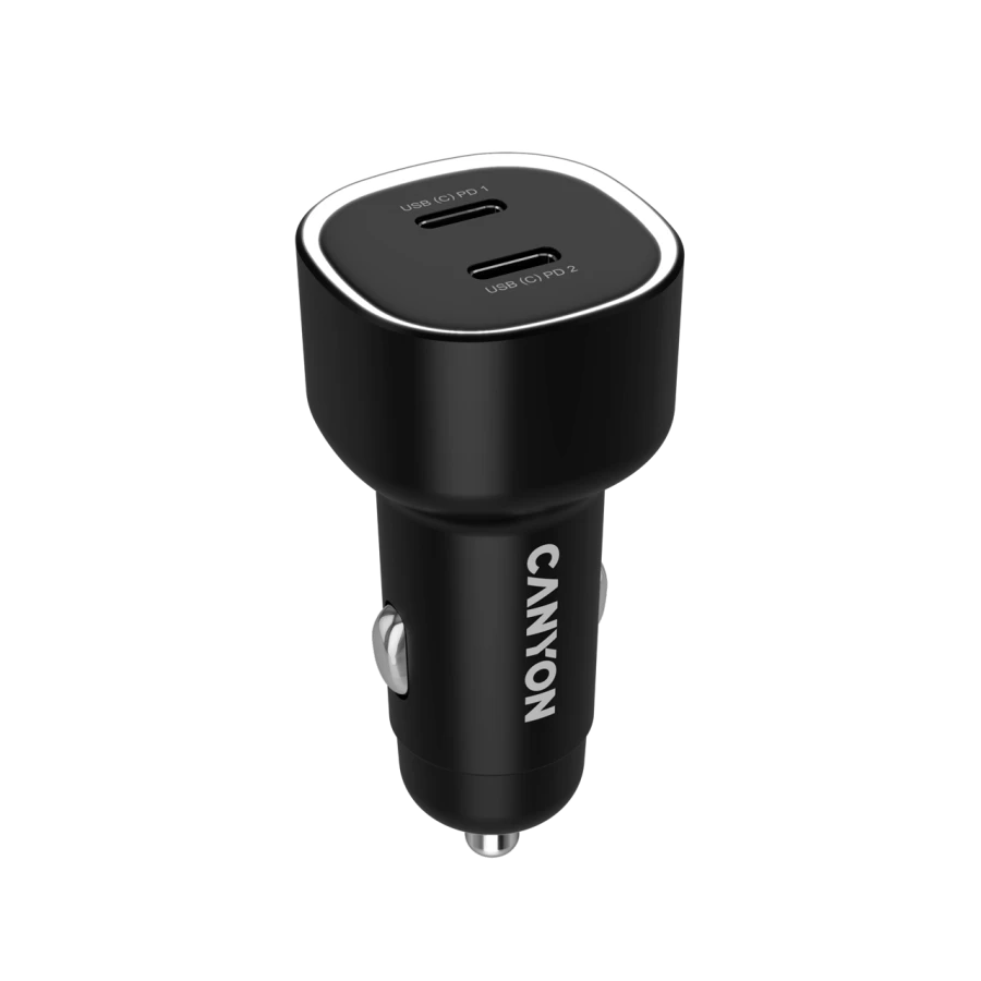 CANYON Car Adapter 2*USB-C, 60 W