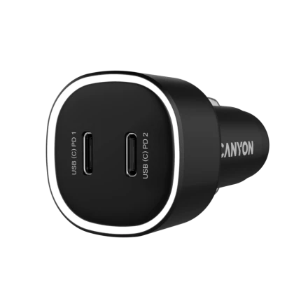 CANYON Car Adapter 2*USB-C, 60 W