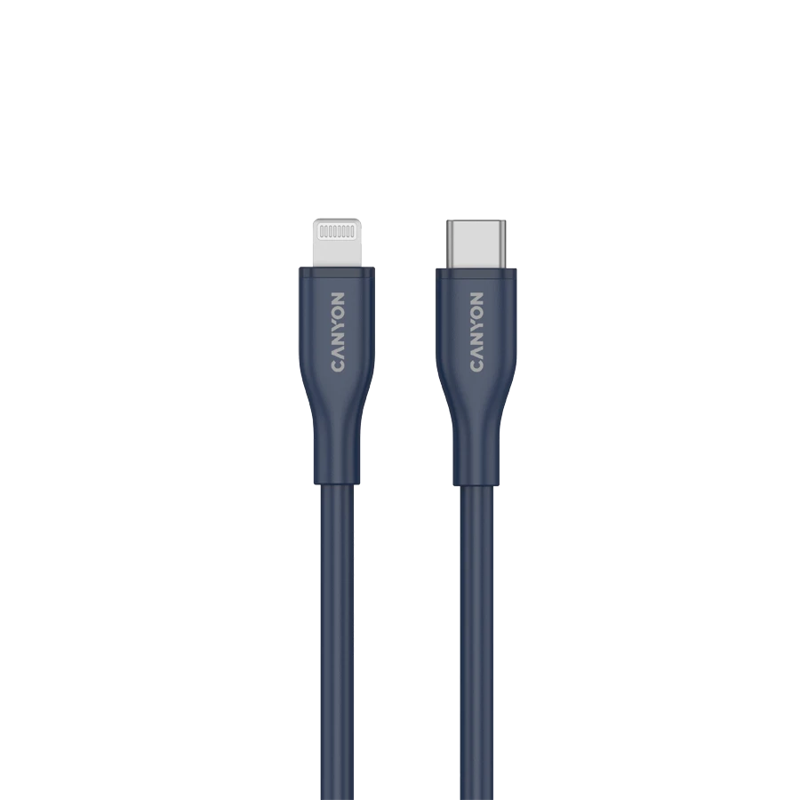 CANYON USB-C to Lightning Cable, Dark Blue, 1m