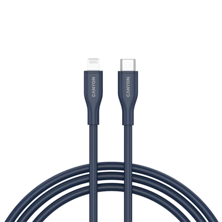 CANYON USB-C to Lightning Cable, Dark Blue, 1m