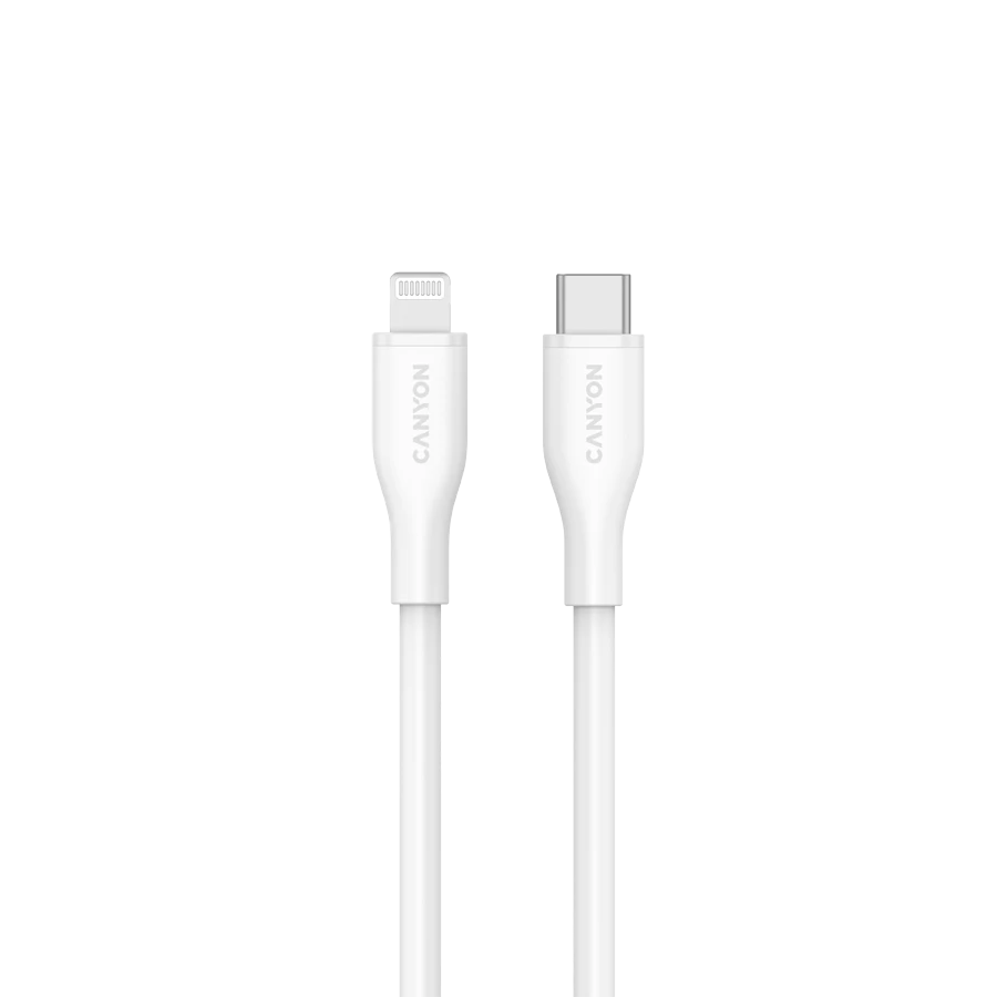 CANYON USB-C to Lightning Cable, White, 1m