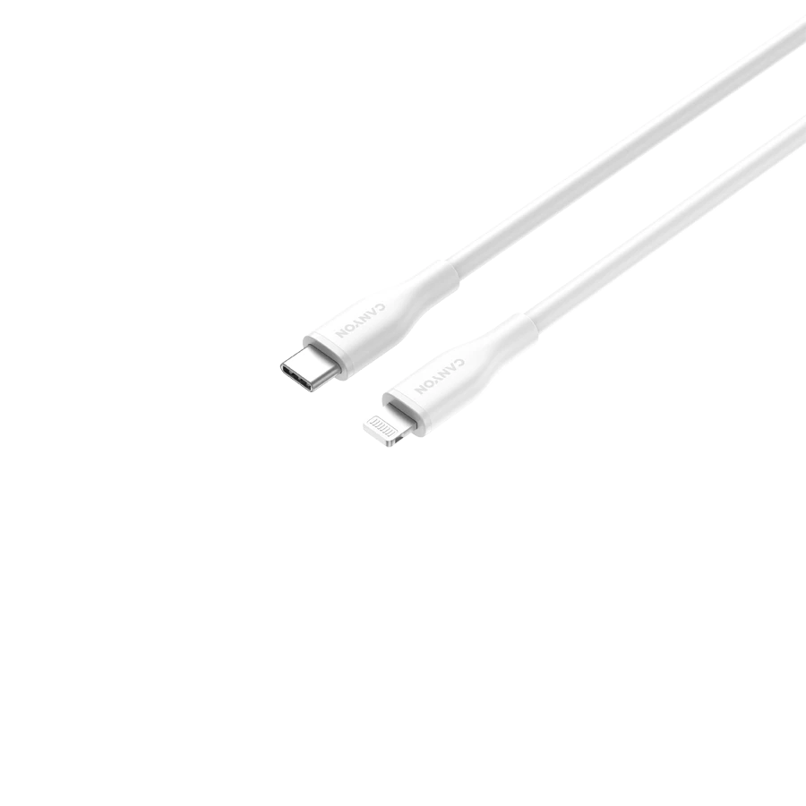 CANYON USB-C to Lightning Cable, White, 1m