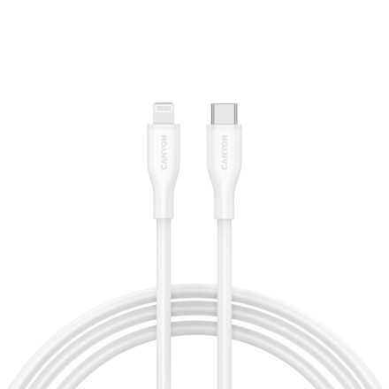 CANYON Кабель USB-C на Lightning, Белый, 1м