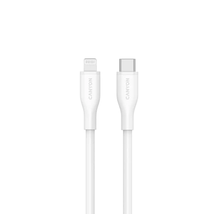 CANYON USB-C to Lightning Cable, White, 1m